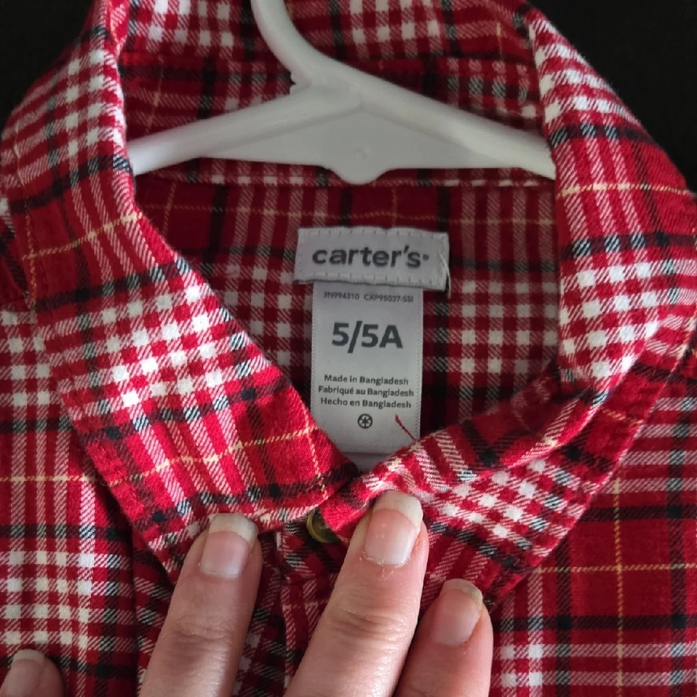 Carter's Red Plaid‎ Kids Shirt